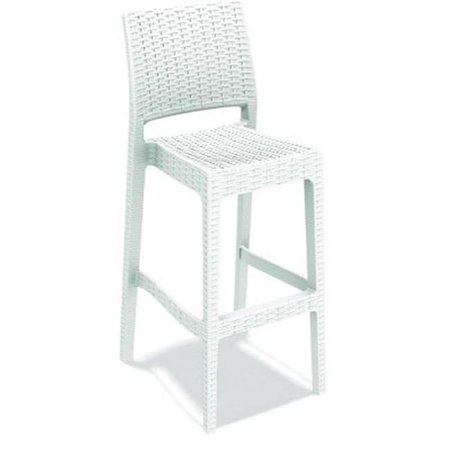 COMPAMIA Compamia ISP866-WH Jamaica Resin Wickerlook Barstool White -  set of 2 ISP866-WH